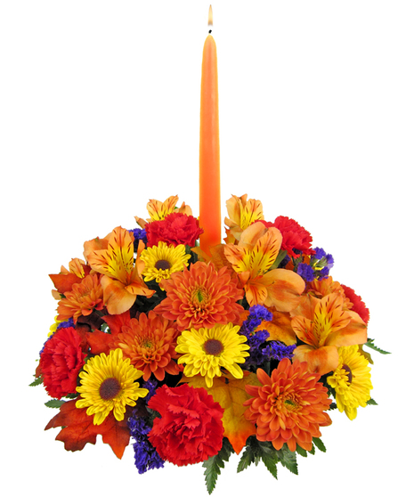 Thanksgiving centerpiece available in multiples.